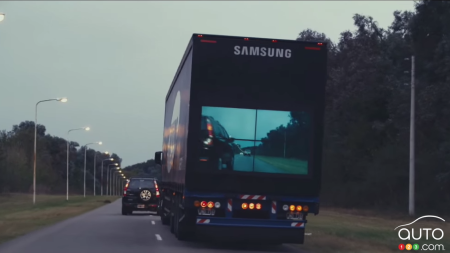 Samsung teste un prototype de camion “transparent”